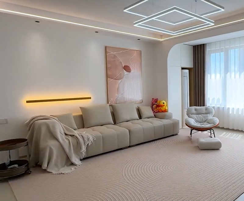 大庆·欣悦里138㎡原木奶油风整装修实景拍摄